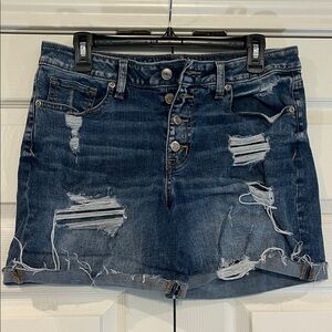 Maurices Distressed Blue Jean Shorts